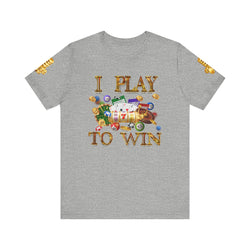 I PLAY TO WIN HIP HOP Short Sleeve Tee - PDR LFE Athletic Heather / XS PDR LFE