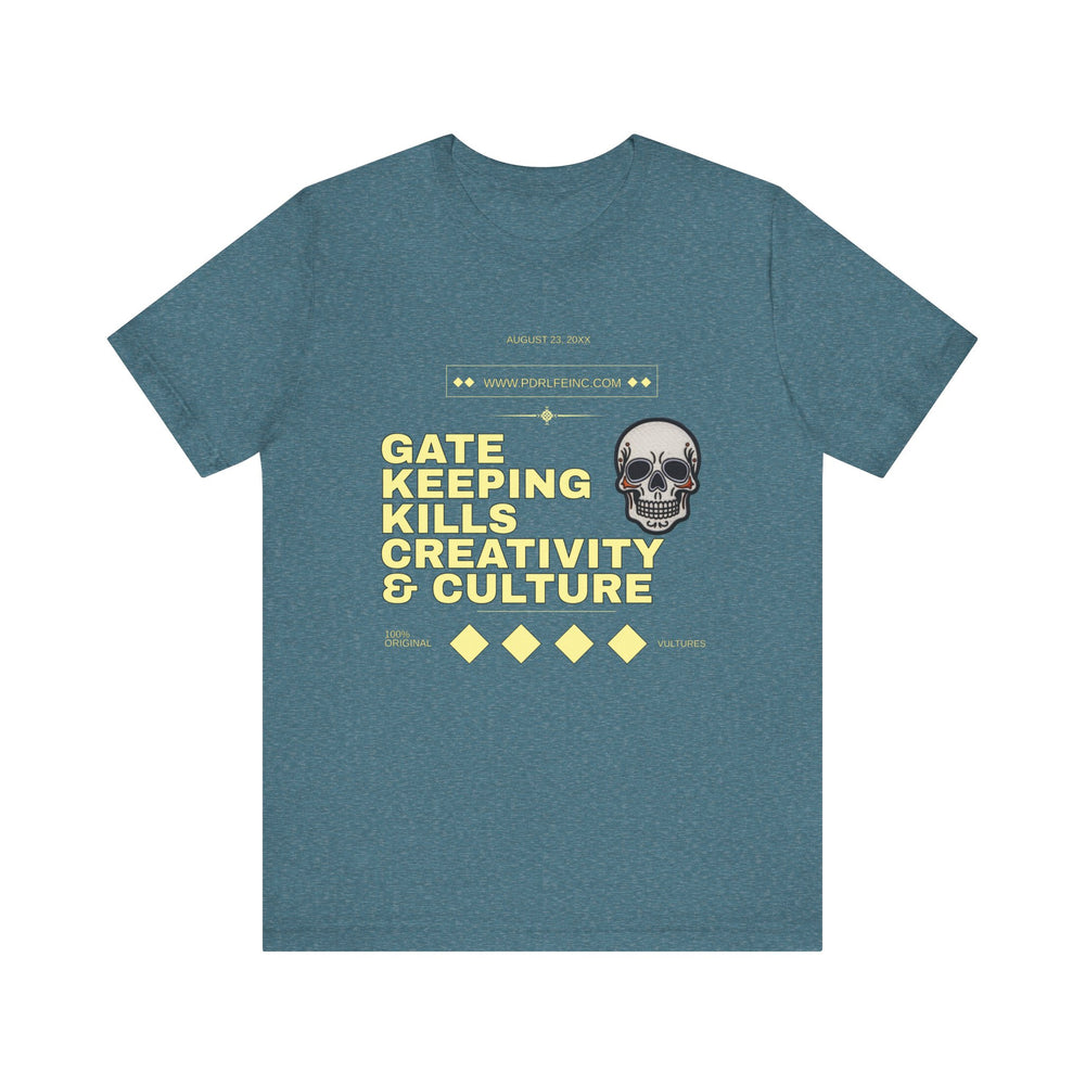 GATEKEEPING HIP HOP Short Sleeve Tee - PDR LFE Heather Deep Teal / XS PDR LFE