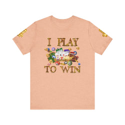 I PLAY TO WIN HIP HOP Short Sleeve Tee - PDR LFE Heather Peach / XS PDR LFE