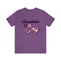 ACCOUNTABLE HIP HOP Short Sleeve Tee - PDR LFE Heather Team Purple / S PDR LFE