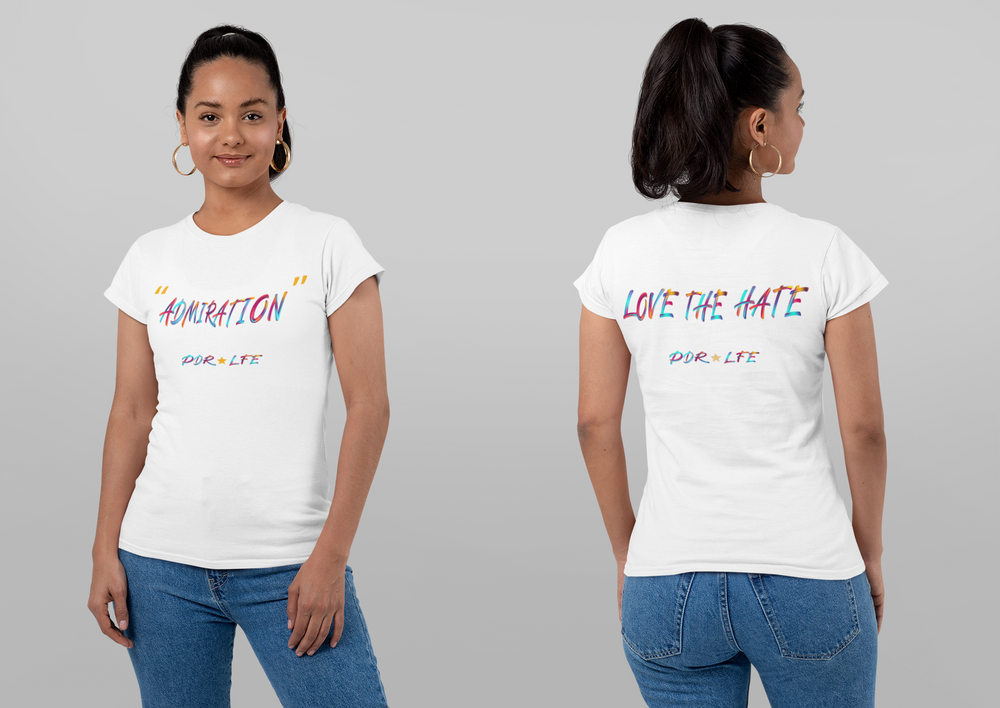 ADMIRATION "LOVE THE HATE" FEMALE Unisex Jersey Short Sleeve Tee - PDR L.F.E. 