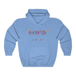 ADMIRATION "LOVE THE HATE SERIES" FEMALE Unisex Heavy Blend™ Hooded Sweatshirt - PDR LFE Carolina Blue / S PDR LFE