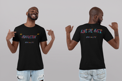 ADMIRATION LOVE THE HATE Hip Hop Short Sleeve Tee - PDR LFE Black / XS PDR LFE