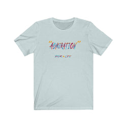 ADMIRATION LOVE THE HATE Hip Hop Short Sleeve Tee - PDR LFE Heather Ice Blue / XS PDR LFE