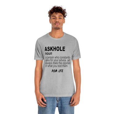 ASKHOLE MENS HIP HOP TSHIRT - PDR LFE Athletic Heather / S PDR LFE
