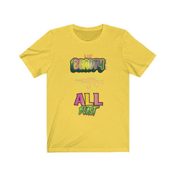 A LIL BEAUTY ALL BEAST Female Unisex Jersey Short Sleeve Tee - PDR LFE Yellow / S PDR LFE