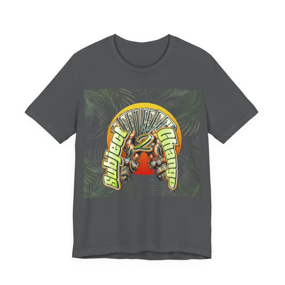Aspha t-shirt with a colorful graphic design on a white background