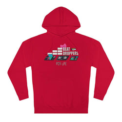 BEAT DROPPERS FEMALE Unisex Hooded Sweatshirt - PDR LFE XS / Red PDR LFE