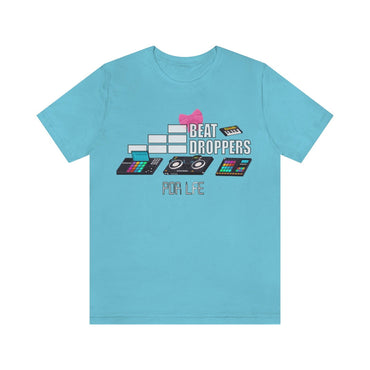 BEAT DROPPERS FEMALE Unisex Jersey Short Sleeve Tee - PDR LFE Turquoise / S PDR LFE