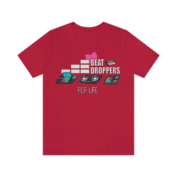BEAT DROPPERS FEMALE Unisex Jersey Short Sleeve Tee - PDR LFE Red / S PDR LFE
