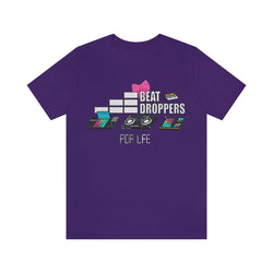 BEAT DROPPERS FEMALE Unisex Jersey Short Sleeve Tee - PDR LFE Team Purple / S PDR LFE