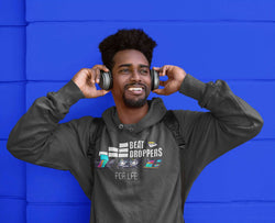 BEAT DROPPERS Unisex Heavy Blend™ Hooded Sweatshirt - PDR LFE Dark Heather / S PDR LFE