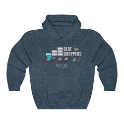 BEAT DROPPERS Unisex Heavy Blend™ Hooded Sweatshirt - PDR LFE Heather Navy / S PDR LFE