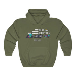 BEAT DROPPERS Unisex Heavy Blend™ Hooded Sweatshirt - PDR LFE Military Green / S PDR LFE