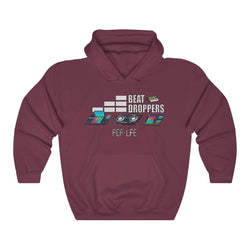 BEAT DROPPERS Unisex Heavy Blend™ Hooded Sweatshirt - PDR LFE Maroon / S PDR LFE