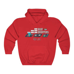 BEAT DROPPERS Unisex Heavy Blend™ Hooded Sweatshirt - PDR LFE Red / S PDR LFE