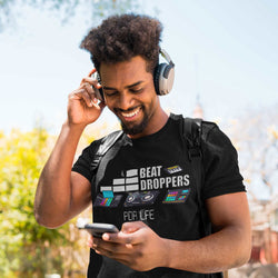 BEAT DROPPERS Unisex Jersey Short Sleeve Tee - PDR LFE Heather Navy / S PDR LFE