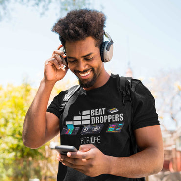 BEAT DROPPERS Unisex Jersey Short Sleeve Tee - PDR LFE Heather Navy / S PDR LFE