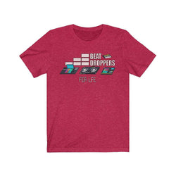 BEAT DROPPERS Unisex Jersey Short Sleeve Tee - PDR LFE Heather Red / S PDR LFE