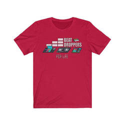BEAT DROPPERS Unisex Jersey Short Sleeve Tee - PDR LFE Red / S PDR LFE