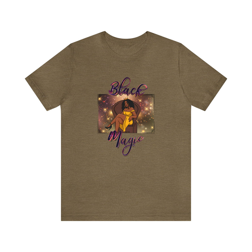BLACK MAGIC Hip Hop Short Sleeve Tee - PDR LFE Heather Olive / S PDR LFE