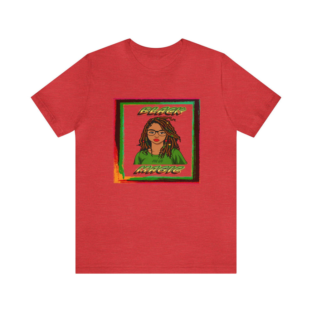 BLACK MAGIC TWIST Hip Hop Short Sleeve Tee - PDR LFE Heather Red / S PDR LFE