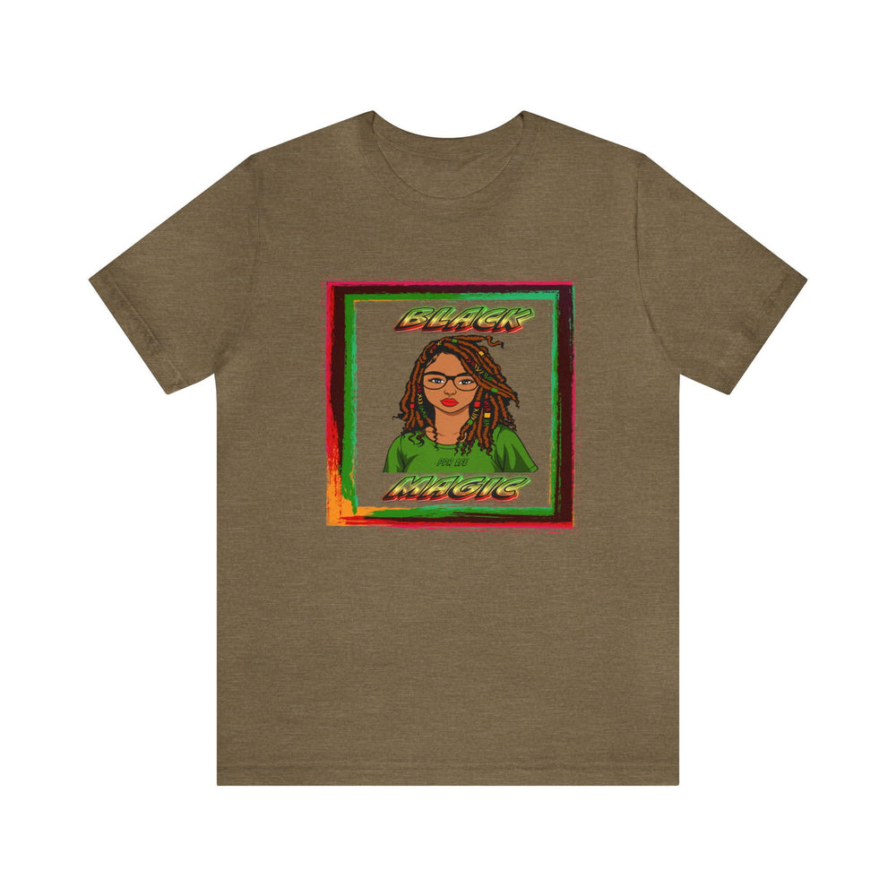 BLACK MAGIC TWIST Hip Hop Short Sleeve Tee - PDR LFE Heather Olive / S PDR LFE