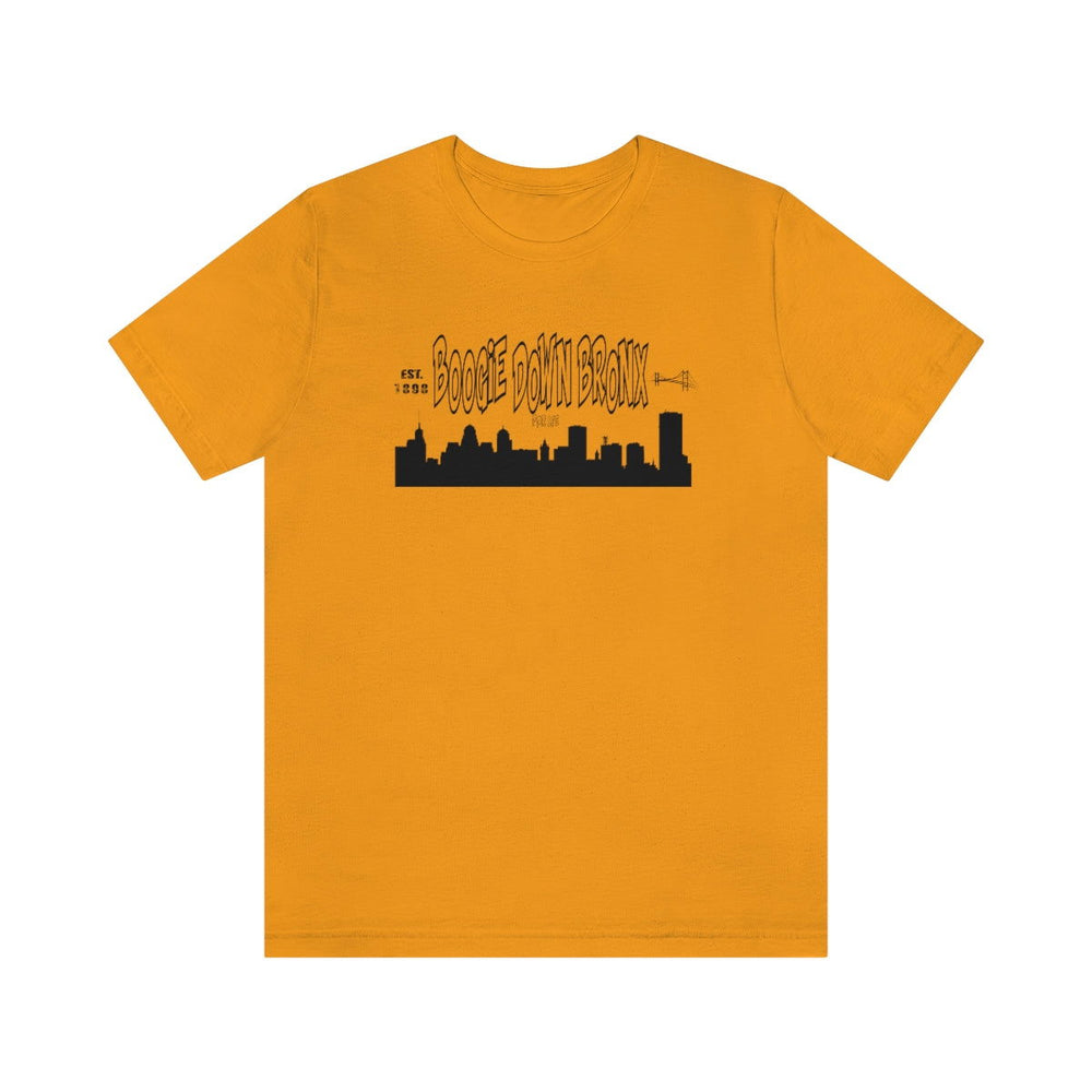 BOOGIE DOWN BRONX UNISEX HIP HOP TSHIRT - PDR LFE Gold / XS PDR LFE