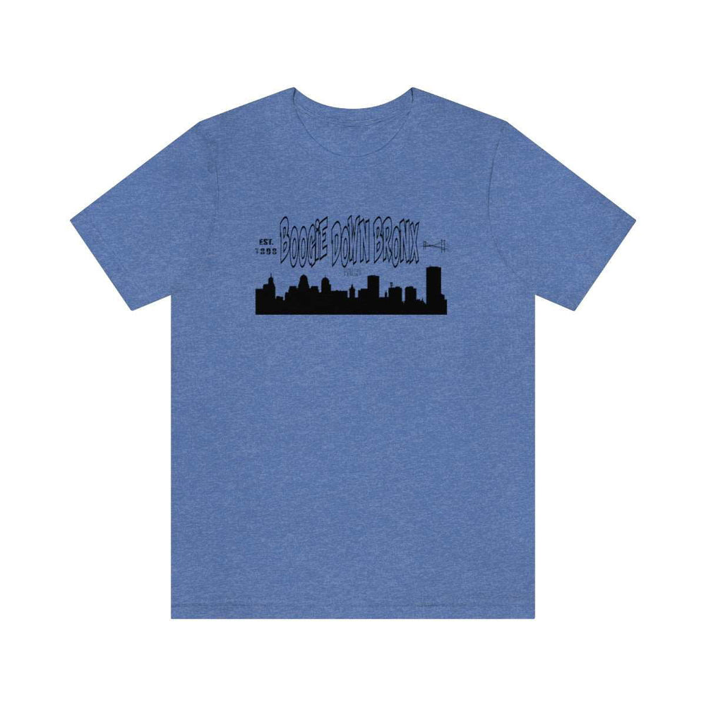 BOOGIE DOWN BRONX UNISEX HIP HOP TSHIRT - PDR LFE Heather Columbia Blue / XS PDR LFE
