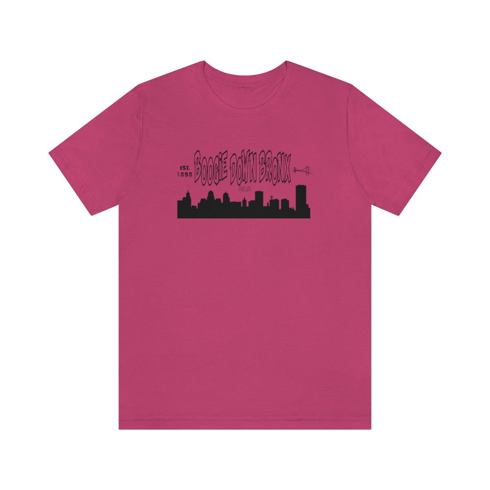 BOOGIE DOWN BRONX UNISEX HIP HOP TSHIRT - PDR LFE Berry / XS PDR LFE