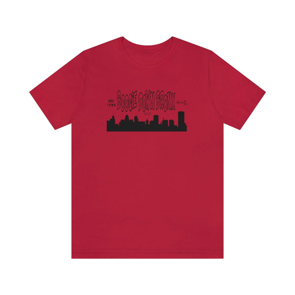 BOOGIE DOWN BRONX UNISEX HIP HOP TSHIRT - PDR LFE Red / XS PDR LFE