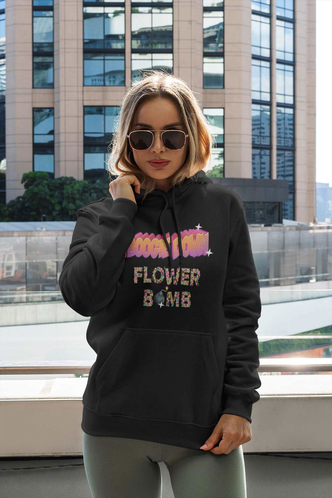 BOOGIE DOWN FLOWER BOMB Hip Hop Unisex Hooded Sweatshirt - PDR LFE XS / White PDR LFE