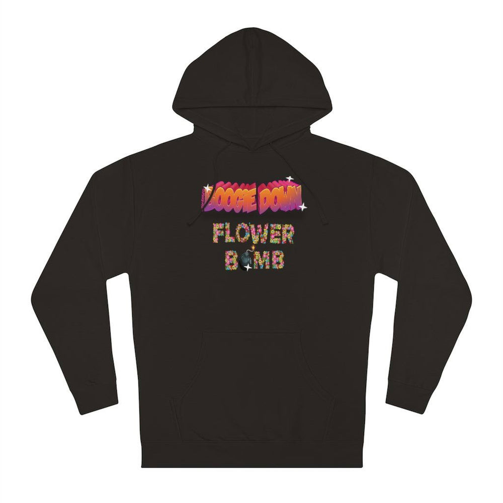 BOOGIE DOWN FLOWER BOMB Hip Hop Unisex Hooded Sweatshirt - PDR LFE XS / Black PDR LFE