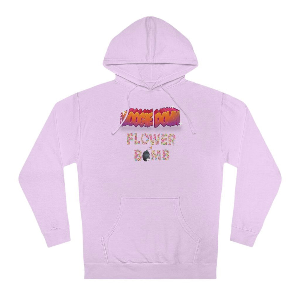 BOOGIE DOWN FLOWER BOMB Hip Hop Unisex Hooded Sweatshirt - PDR LFE XS / Lavender PDR LFE