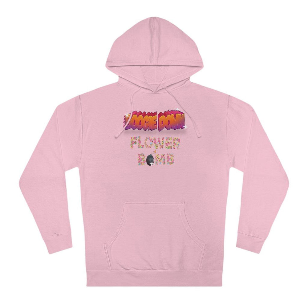 BOOGIE DOWN FLOWER BOMB Hip Hop Unisex Hooded Sweatshirt - PDR LFE XS / Light Pink PDR LFE