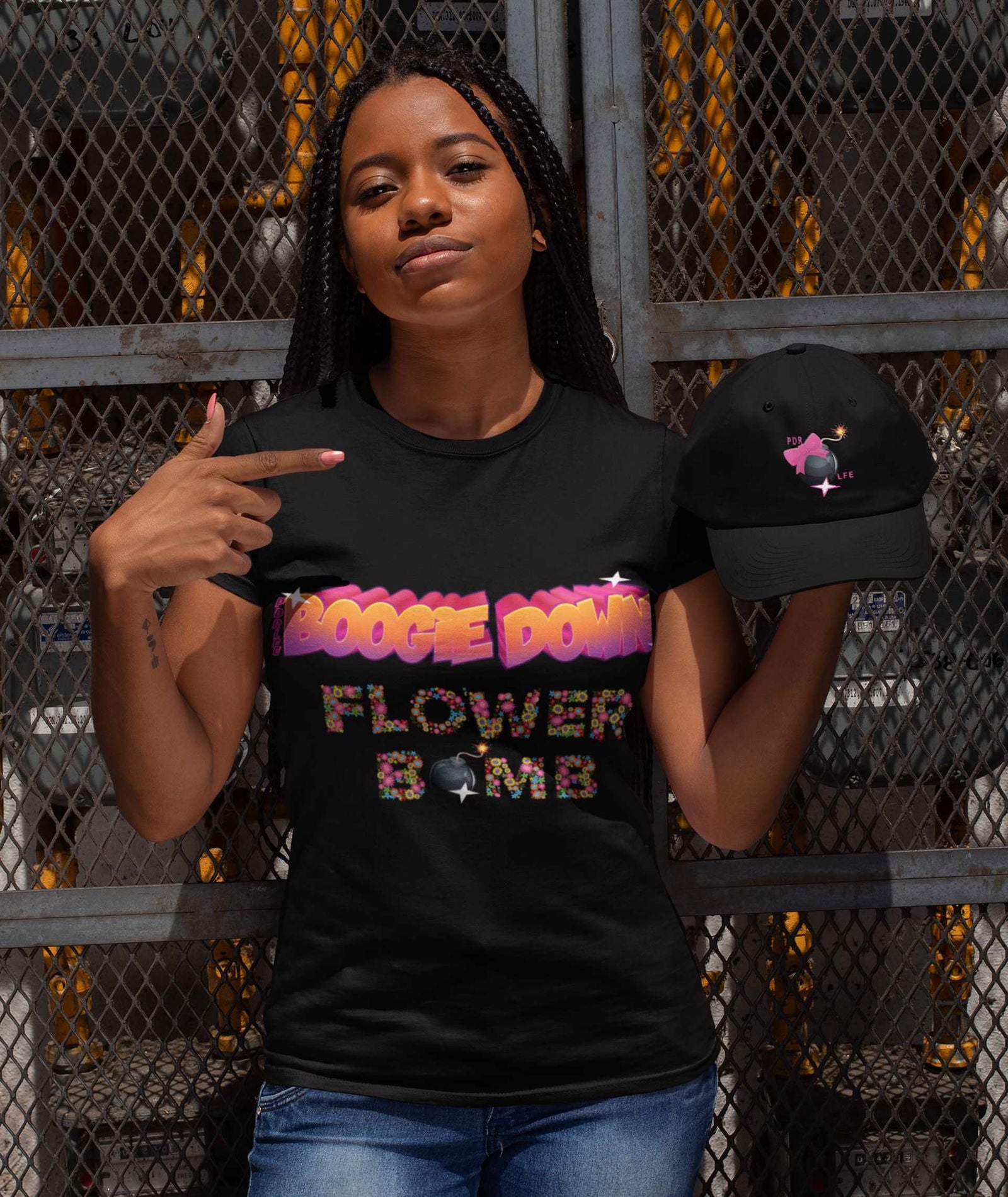 BOOGIE DOWN FLOWER BOMB Unisex Jersey Short Sleeve Tee - PDR L.F.E. 