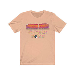 BOOGIE DOWN FLOWER BOMB Unisex Jersey Short Sleeve Tee - PDR LFE Heather Peach / S PDR LFE