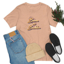 BORN A BADDIE Short Sleeve Tee - PDR LFE Heather Peach / XS PDR LFE