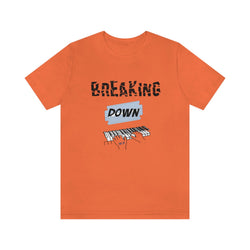 BREAKING DOWN KEYS UNISEX HIP HOP TSHIRT - PDR LFE Orange / XS PDR LFE