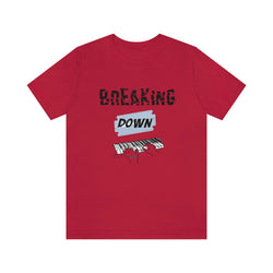 BREAKING DOWN KEYS UNISEX HIP HOP TSHIRT - PDR LFE Red / XS PDR LFE
