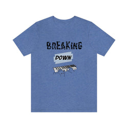 BREAKING DOWN KEYS UNISEX HIP HOP TSHIRT - PDR LFE Heather Columbia Blue / XS PDR LFE