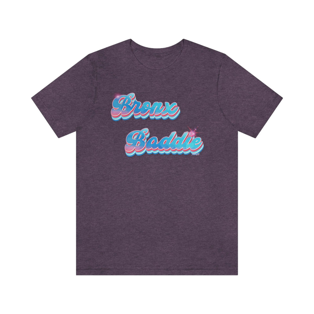 BRONX BADDIE GLOW HIP HOP FEMALE Short Sleeve Tee - PDR LFE Heather Team Purple / XS PDR LFE