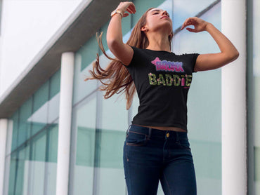 BRONX BADDIE FEMALE Hip Hop Short Sleeve Tee - PDR LFE Black / S PDR LFE