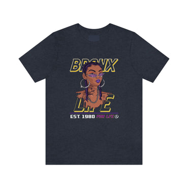 BRONX LIFE FEMALE HIP HOP Short Sleeve Tee - PDR LFE Heather Navy / S PDR LFE