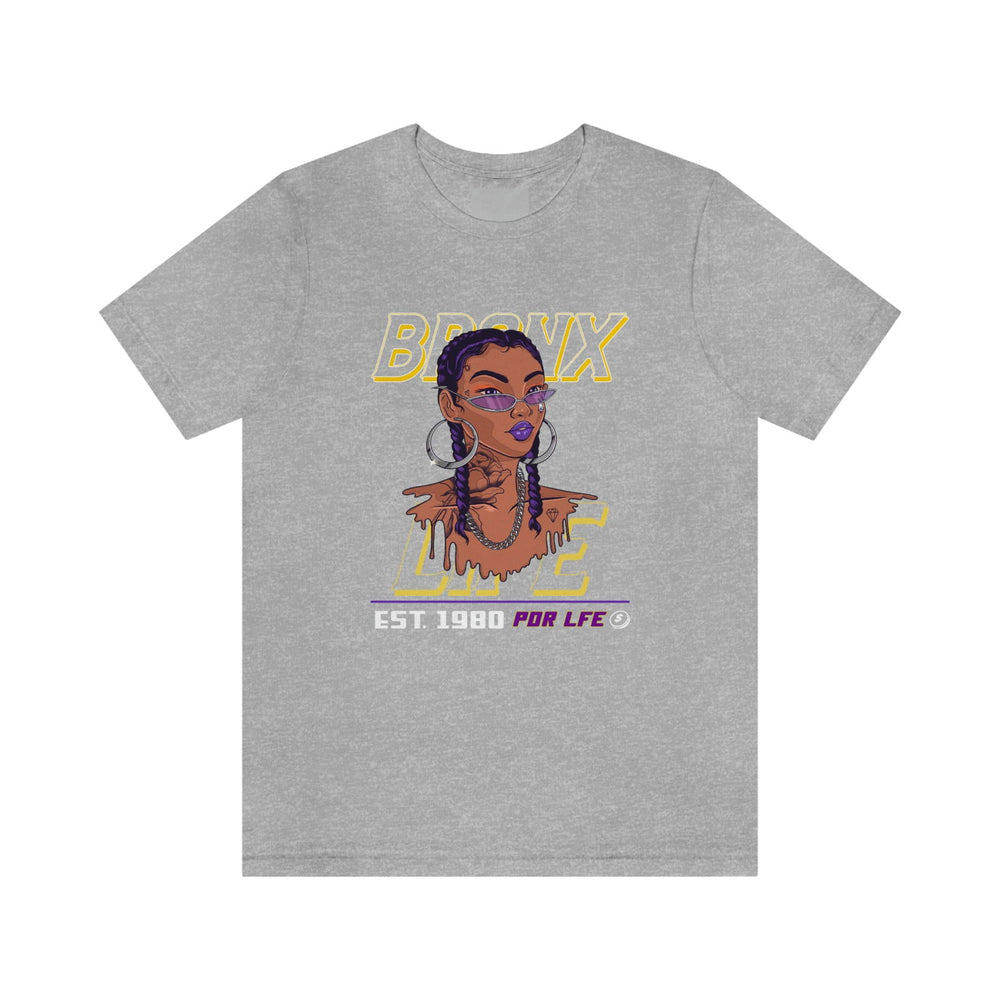 BRONX LIFE FEMALE HIP HOP Short Sleeve Tee - PDR LFE Athletic Heather / S PDR LFE