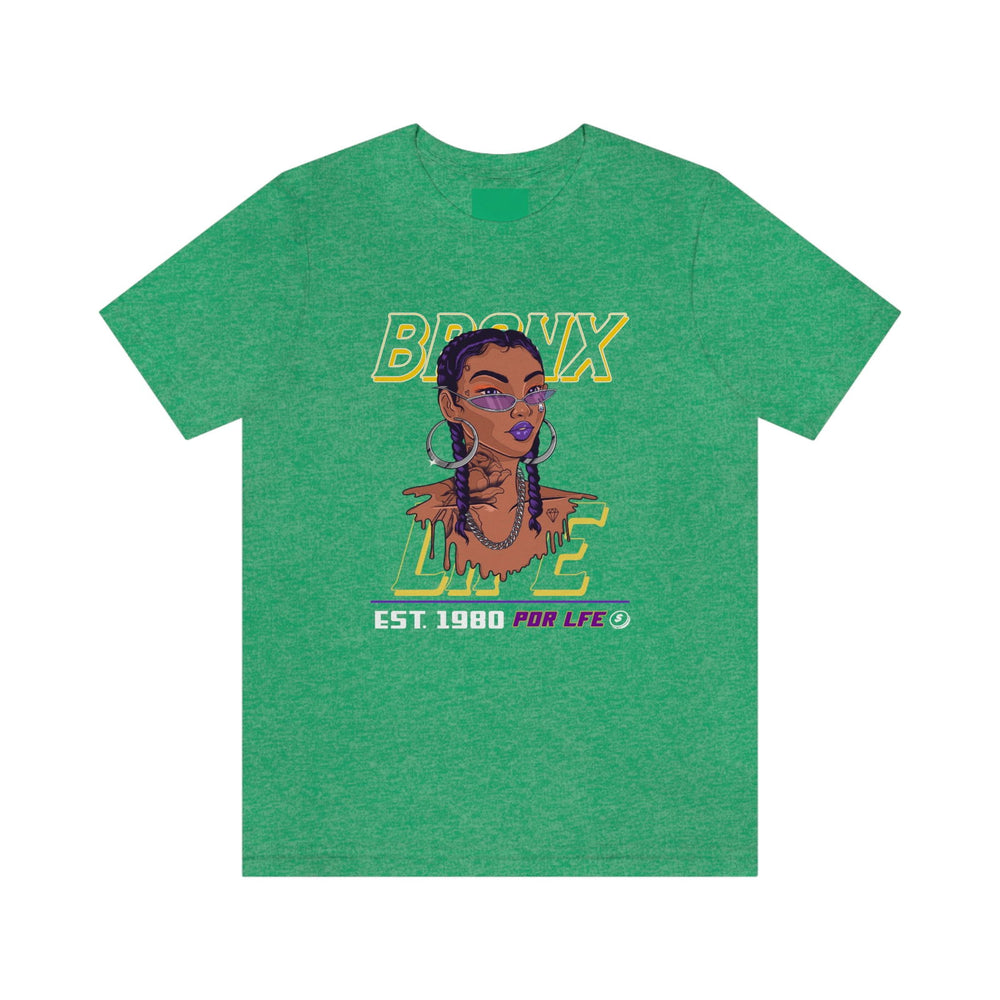 BRONX LIFE FEMALE HIP HOP Short Sleeve Tee - PDR LFE Heather Kelly / S PDR LFE