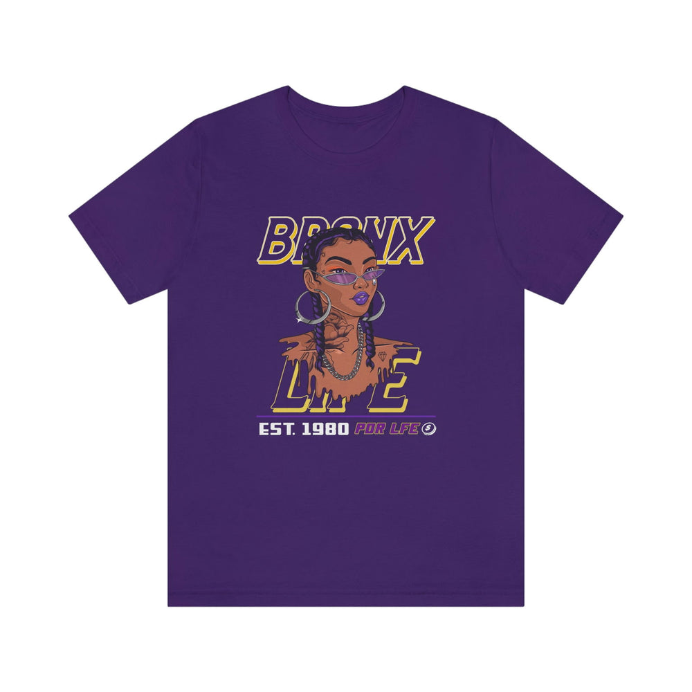 BRONX LIFE FEMALE HIP HOP Short Sleeve Tee - PDR LFE Team Purple / S PDR LFE