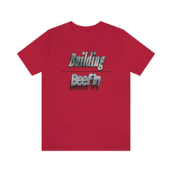BUILDING OVER BEEFIN HIP HOP Jersey Short Sleeve Tee - PDR LFE Red / S PDR LFE