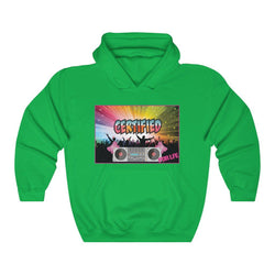 CERTIFIED FEMALE DJ Unisex Heavy Blend™ Hooded Sweatshirt - PDR LFE Irish Green / S PDR LFE