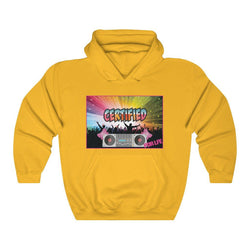 CERTIFIED FEMALE DJ Unisex Heavy Blend™ Hooded Sweatshirt - PDR LFE Gold / S PDR LFE
